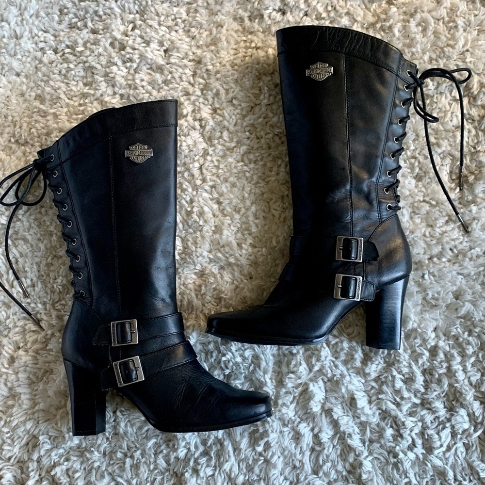 Harley Davidson “Sheila” Lace up Boots Size 8.5
